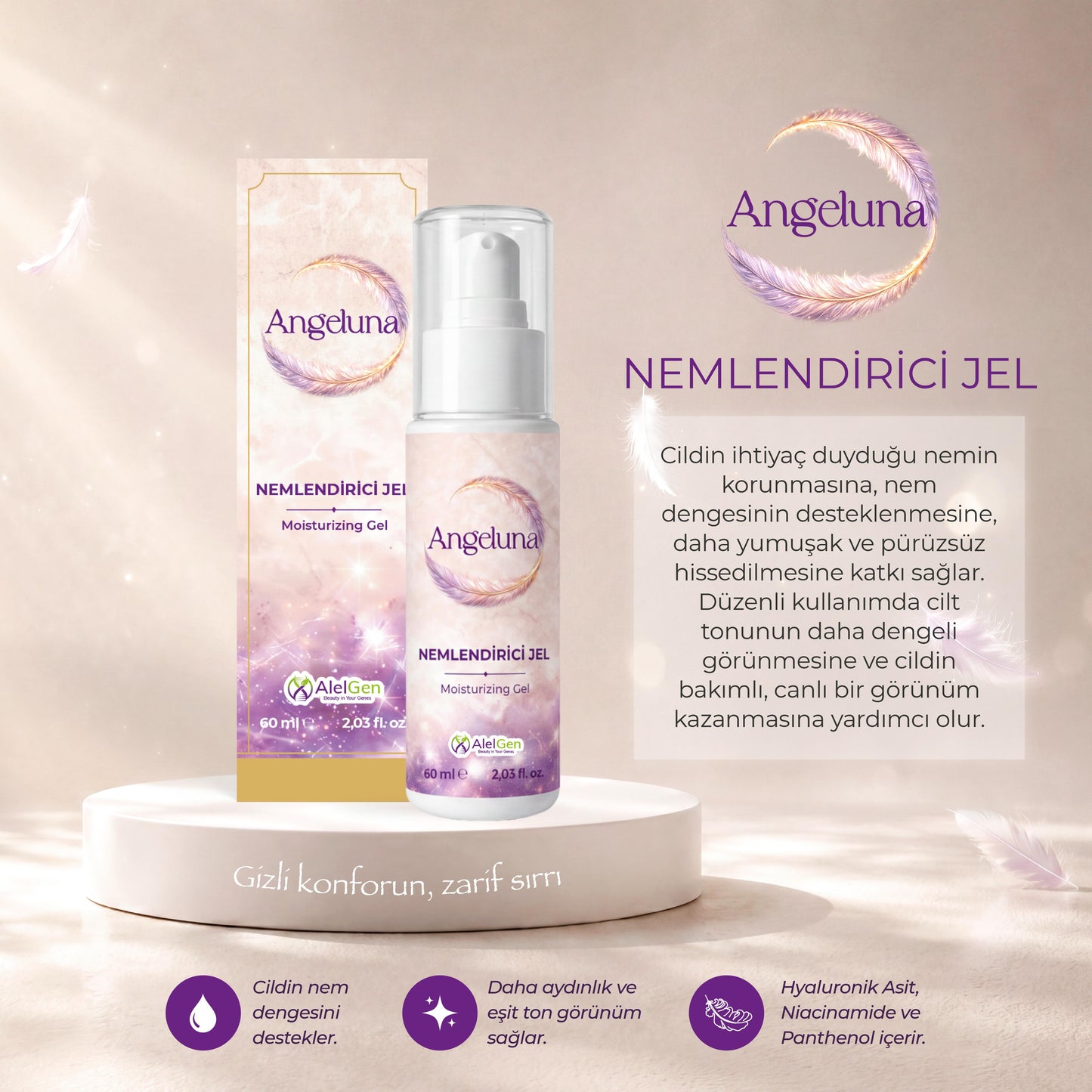 Angeluna Nemlendirici Jel 60 ml (Moisturizing Gel)