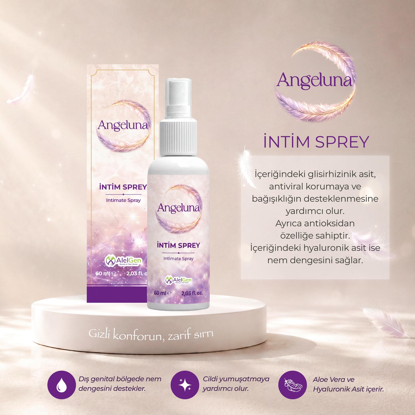 Angeluna İntim Sprey 60 ml (Intimate Sprey)